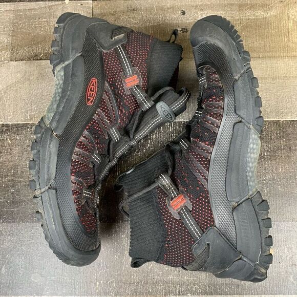 Keen Men’s Size 10.5 Targhee Evo Mid Hiking Boots Red Pull On Adjustable - Picture 7 of 10